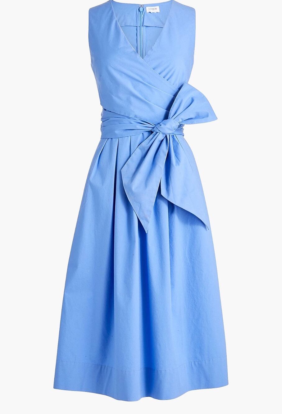 J. Crew V-Neck Poplin Front Wrap Dress in Brilliant Periwinkle Size 6